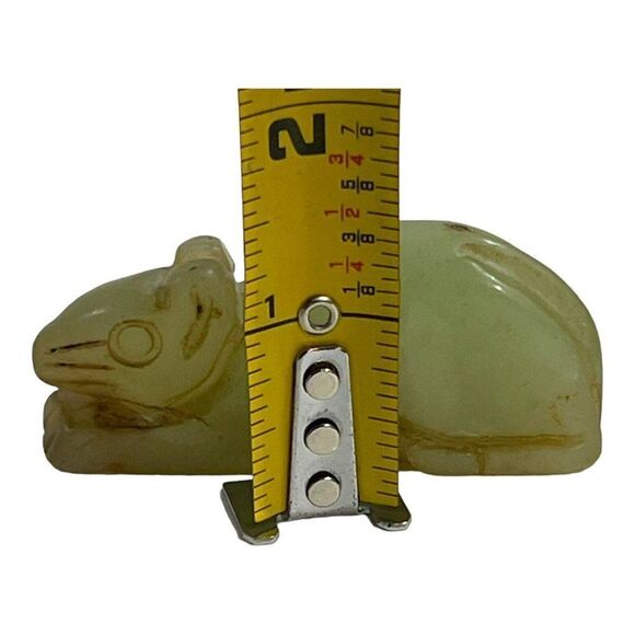 Old Mongolian Chinese year of rat in natural jade animal Figure Carving Mouse - Picture 6 of 7